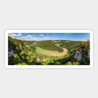 Danube Horseshoe Bend at Knopfmacherfelsen, Germany Sticker